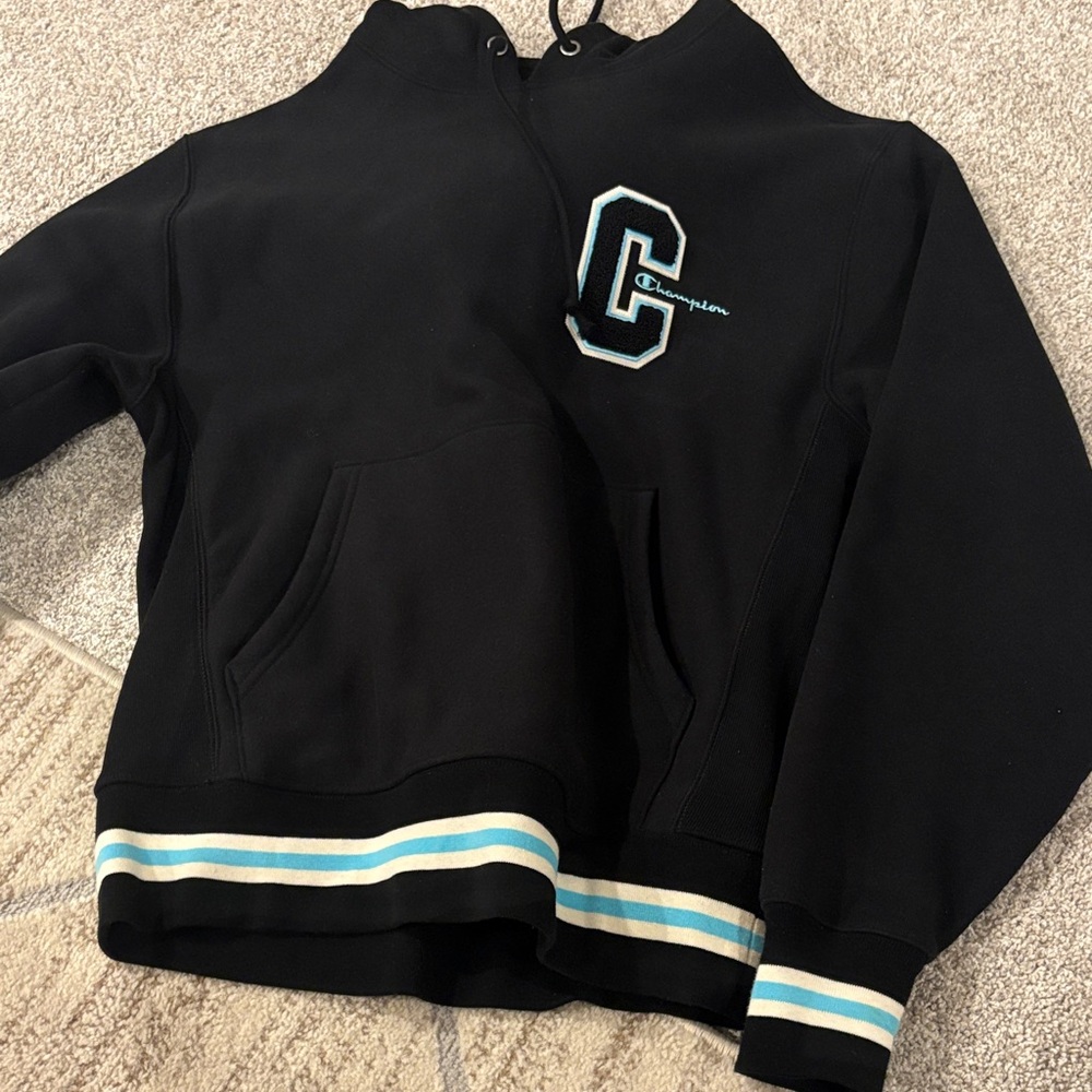 Champion Kids Black and Blue Hoodie